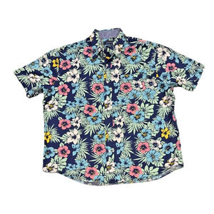 Crown & Ivy Mens Beach Shirt Floral Vacation Wear Size Large